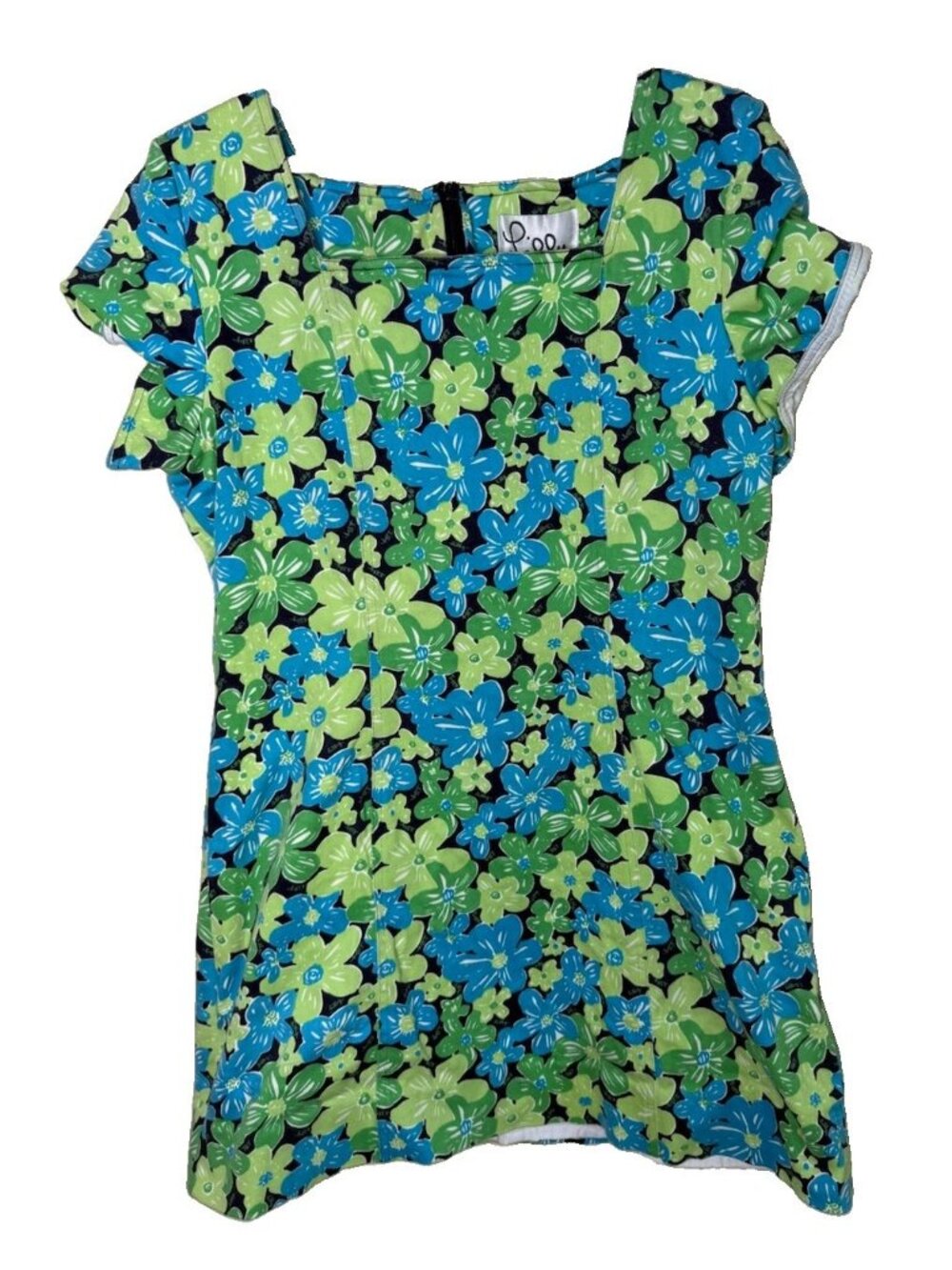 Vintage 90s Lilly Pulitzer Dress Floral Flowers Mini Micro